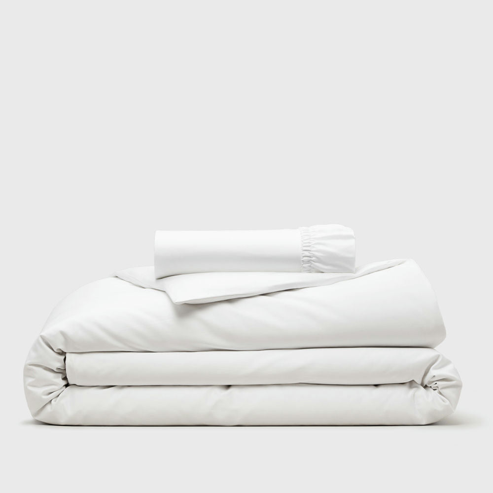 Public Goods Organic Twin Duvet Cover and Fitted Sheet Set