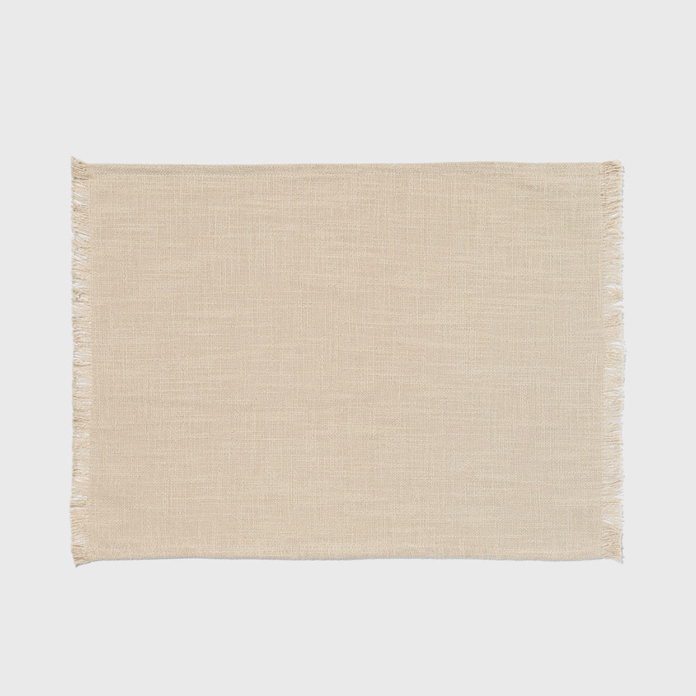 Cotton Woven Khaki Table Placemats (Set of 4) | Cloth Linen Placemats | Public Goods